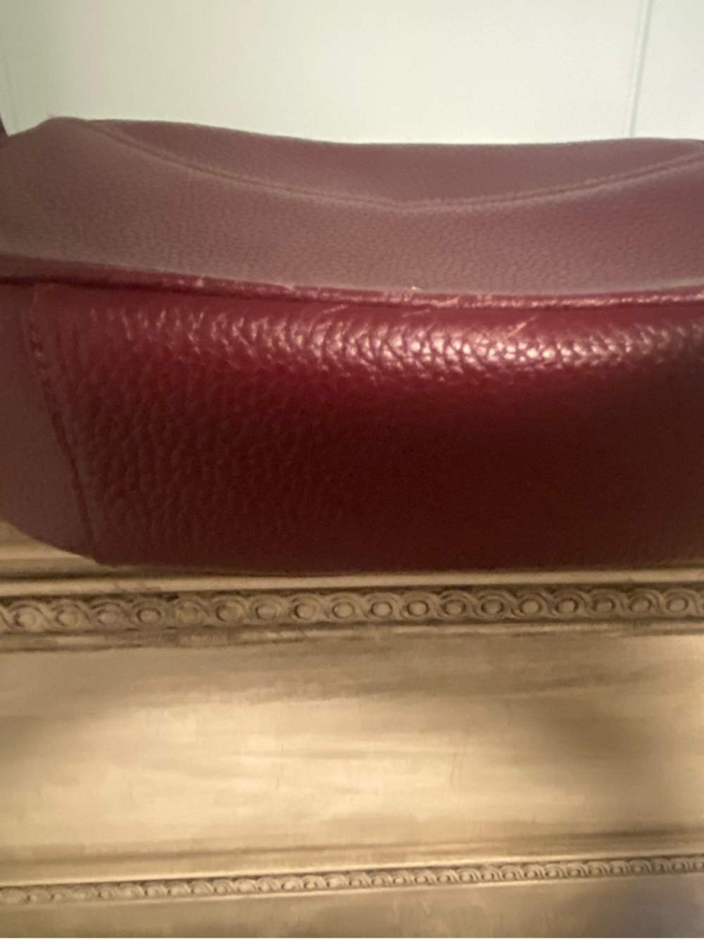 EUC kate spade Chevron Colorblock Leather Crossbody Burgundy and Pink. Callout - Picture 8 of 11